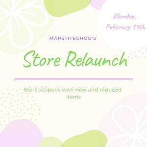 STORE RELAUNCH! Please keep this date saved ❤😊